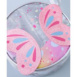 Babyhug Transparent Sling Bag with Butterfly Applique - Silver