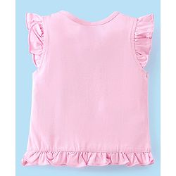 Babyhug Cotton Knit Half Sleeves Night Suit Unicorn Print -Pink