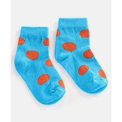 Cute Walk by Babyhug Cotton Blend Rich Non Terry Antibacterial Ankle Length Socks Polka Dots Design Pack of 5 - Multicolour
