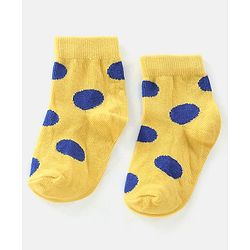 Cute Walk by Babyhug Cotton Blend Rich Non Terry Antibacterial Ankle Length Socks Polka Dots Design Pack of 5 - Multicolour