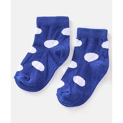 Cute Walk by Babyhug Cotton Blend Rich Non Terry Antibacterial Ankle Length Socks Polka Dots Design Pack of 5 - Multicolour