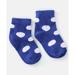 Cute Walk by Babyhug Cotton Blend Rich Non Terry Antibacterial Ankle Length Socks Polka Dots Design Pack of 5 - Multicolour