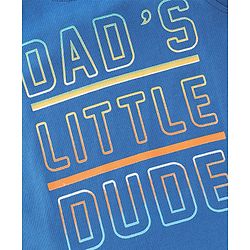 Babyhug 100% Cotton Sleeveless T-Shirt Text Print - Blue