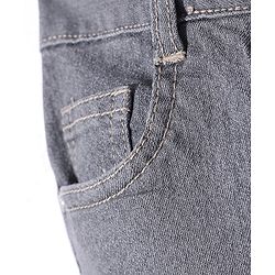 Babyhug Full Length Solid Color Denim Jeans With Stretch - Grey