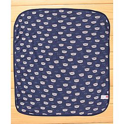 Babyhug Terry Knit Hooded Towel & Wrappers Teddy Print L 76 x B 76 cm - Blue