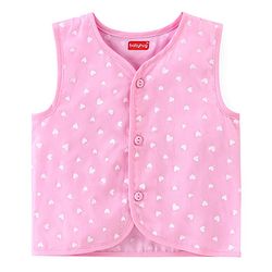 Babyhug 100% Cotton Woven Sleeveless Jhabla Heart Print Pack of 3 - Pink & White