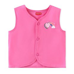 Babyhug 100% Cotton Woven Sleeveless Jhabla Heart Print Pack of 3 - Pink & White