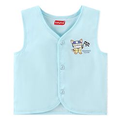Babyhug 100% Cotton Poplin Woven Sleeveless Jhabla Checks & Badge Print Pack Of 3 - Multicolor