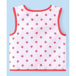 Babyhug 100% Cotton Sleeveless Front Open Jhabla Camp Theme Print Pack Of 3 - Yellow & White