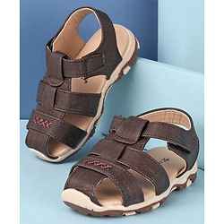 Cute Walk by Babyhug Velcro Closure Sandals   - Brown