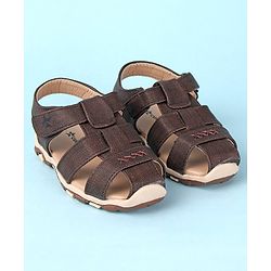 Cute Walk by Babyhug Velcro Closure Sandals   - Brown