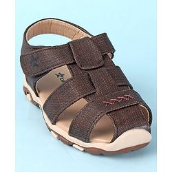 Cute Walk by Babyhug Velcro Closure Sandals   - Brown