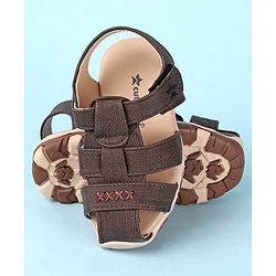 Cute Walk by Babyhug Velcro Closure Sandals   - Brown