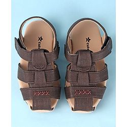 Cute Walk by Babyhug Velcro Closure Sandals   - Brown