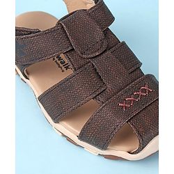 Cute Walk by Babyhug Velcro Closure Sandals   - Brown