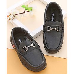 Cute Walk by Babyhug Slip On Solid Formal & Partywear Shoes with Applique - Camel Brown