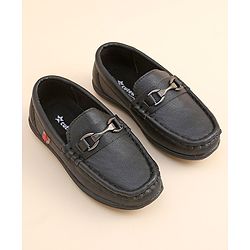 Cute Walk by Babyhug Slip On Solid Formal & Partywear Shoes with Applique - Camel Brown