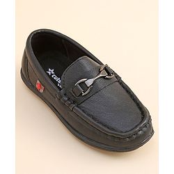 Cute Walk by Babyhug Slip On Solid Formal & Partywear Shoes with Applique - Camel Brown