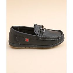 Cute Walk by Babyhug Slip On Solid Formal & Partywear Shoes with Applique - Camel Brown