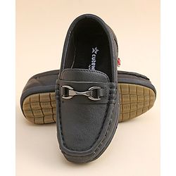 Cute Walk by Babyhug Slip On Solid Formal & Partywear Shoes with Applique - Camel Brown
