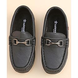 Cute Walk by Babyhug Slip On Solid Formal & Partywear Shoes with Applique - Camel Brown