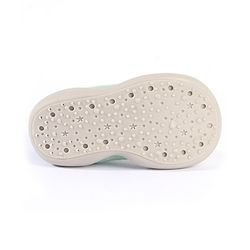 Cute Walk by Babyhug Solid Color Socks Shoe with Caterpillar Design - Green