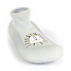 Cute Walk by Babyhug Slip On Sock Shoes Teddy Design- Blue