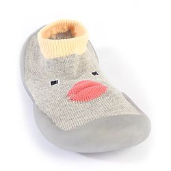 Cute Walk by Babyhug Socks Shoes Animal Design - Grey