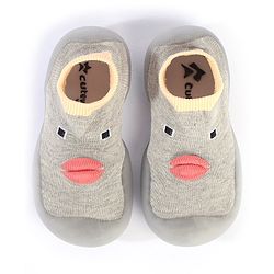 Cute Walk by Babyhug Socks Shoes Animal Design - Grey