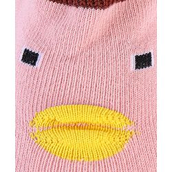 Cute Walk by Babyhug Sock Shoes Animal Design- Pink