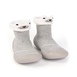 Cute Walk by Babyhug Sock Shoes - Grey