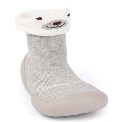 Cute Walk by Babyhug Sock Shoes - Grey