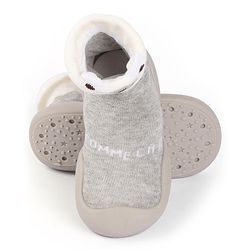 Cute Walk by Babyhug Sock Shoes - Grey