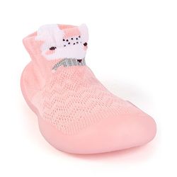 Cute Walk by Babyhug Mouse Design Socks Shoe - Pink