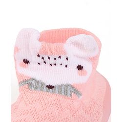 Cute Walk by Babyhug Mouse Design Socks Shoe - Pink