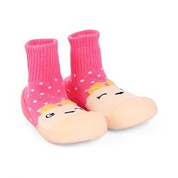 Cute Walk by Babyhug Animal Design Socks Shoe - Fuchsia