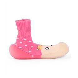 Cute Walk by Babyhug Animal Design Socks Shoe - Fuchsia