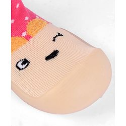 Cute Walk by Babyhug Animal Design Socks Shoe - Fuchsia