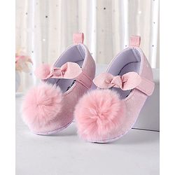 Cute Walk by Babyhug Booties Pom Pom Detail - Pink