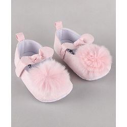 Cute Walk by Babyhug Booties Pom Pom Detail - Pink