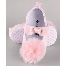 Cute Walk by Babyhug Booties Pom Pom Detail - Pink