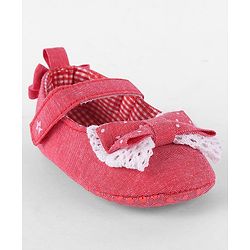 Cute Walk by Babyhug Booties with Velcro Closure -Fuchsia