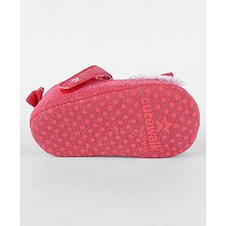 Cute Walk by Babyhug Booties with Velcro Closure -Fuchsia