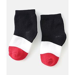 Cute Walk By Babyhug Anti Bacterial Cotton Rich Terry Socks Stripes Pack Of 3 - Red White & Blue