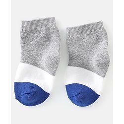 Cute Walk By Babyhug Anti Bacterial Cotton Rich Terry Socks Stripes Pack Of 3 - Red White & Blue