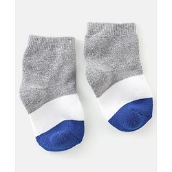 Cute Walk By Babyhug Anti Bacterial Cotton Rich Terry Socks Stripes Pack Of 3 - Red White & Blue