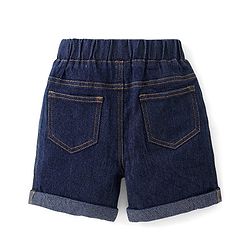 Babyhug Single Jersey Knit Half Sleeves T-Shirt & Denim Shorts Set With Geometrical Shapes Print - Blue
