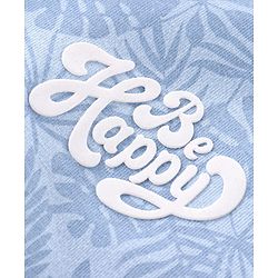 Babyhug Cotton Knit Half Sleeves Polo T-Shirt Tropical  Print- Light Blue