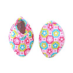 Babyhug 100% Cotton Knitted Cap Mittens & Booties with Floral Print- Pink