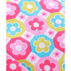 Babyhug 100% Cotton Knitted Cap Mittens & Booties with Floral Print- Pink